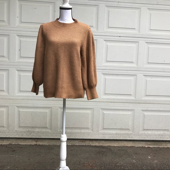 Halogen Oversized mock neck rust sweater I or 1 - Picture 11 of 14